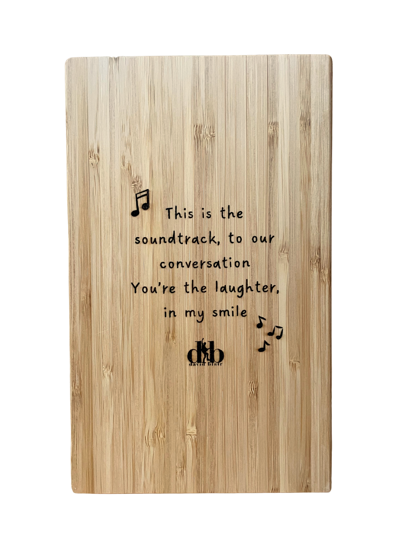 'This Is The Soundtrack' Wood Cheese Board 24x15cm