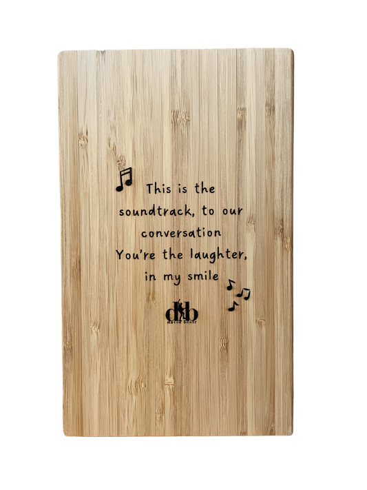 'This Is The Soundtrack' Wood Cheese Board 24x15cm