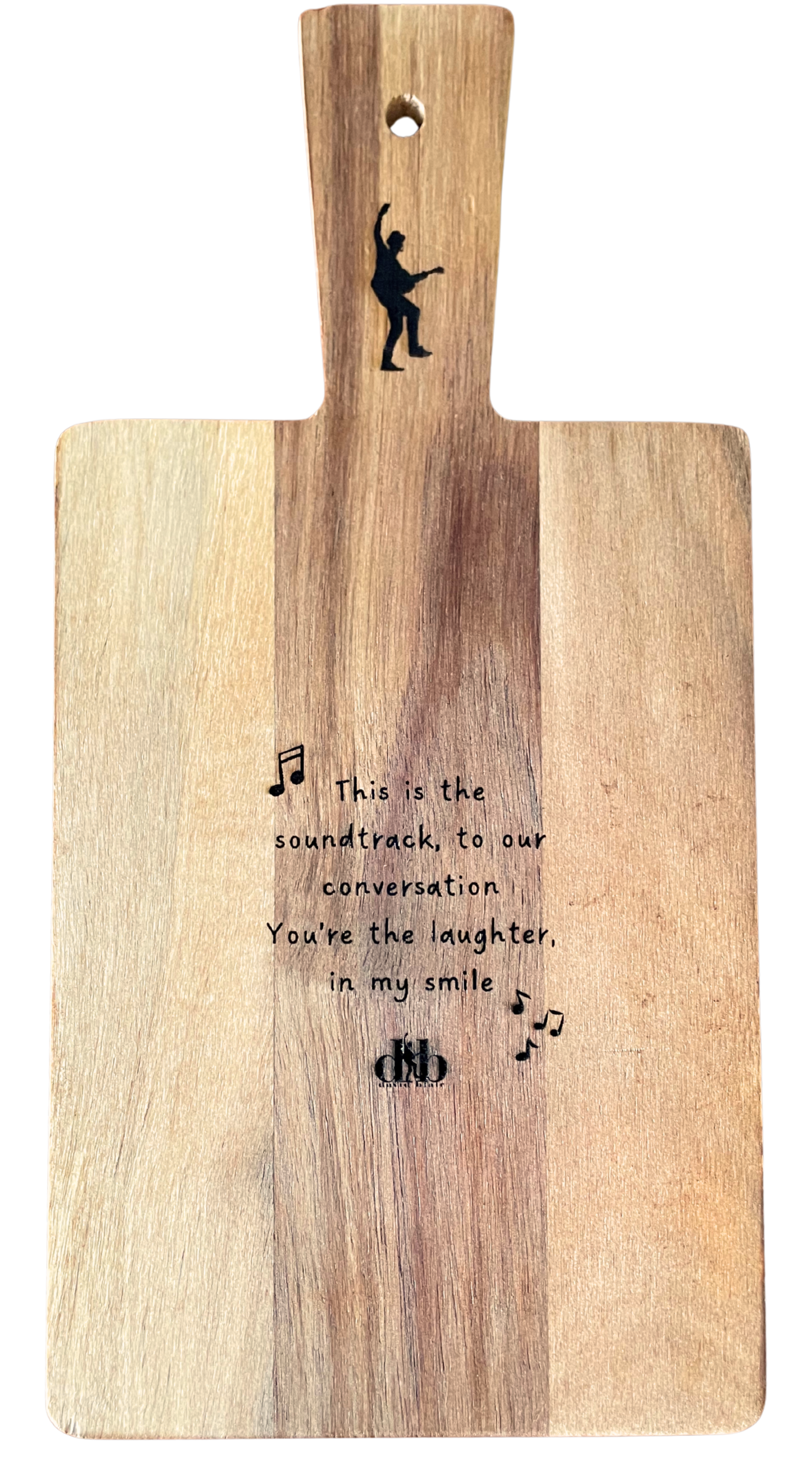 'This Is The Soundtrack' Wood Cheese Board 29x14cm